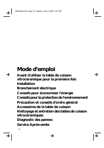 Mode d’emploi Bauknecht ETP 5660 IN Table de cuisson