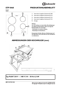 Manual Bauknecht ETP 8460/IN Plită