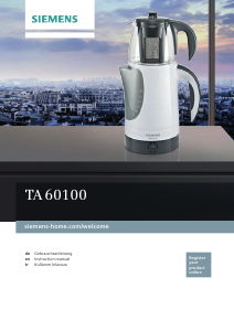 Manual Siemens TA60100 Tea Machine