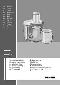 Manual Siemens ME400FQ1 Juicer