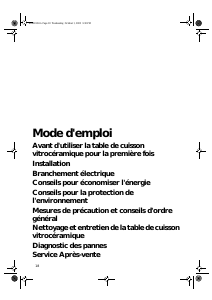 Mode d’emploi Bauknecht ETPV 9500 IN Table de cuisson