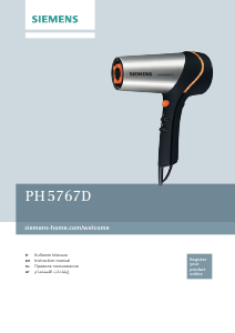 Manual Siemens PH5767D Hair Dryer