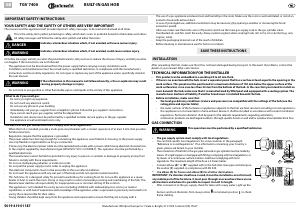 Manual Bauknecht TGV 7400 SW Hob