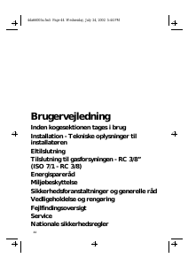 Brugsanvisning Bauknecht TGW 5500 SW Kogesektion