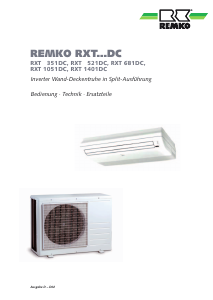 Bedienungsanleitung Remko RXT 1051 DC Klimagerät