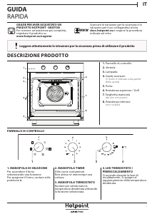 Manuale Hotpoint FA2 530 H BL HA Forno