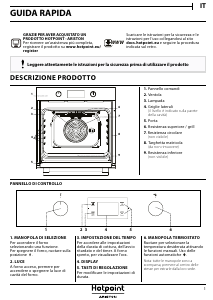 Manuale Hotpoint FA2 841 JH BL HA Forno