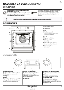 Priročnik Hotpoint FA2 844 H IX HA Pečica