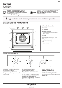 Manuale Hotpoint FA3 530 H BL HA Forno
