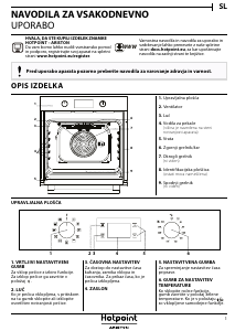 Priročnik Hotpoint FA4 844 H IX HA Pečica