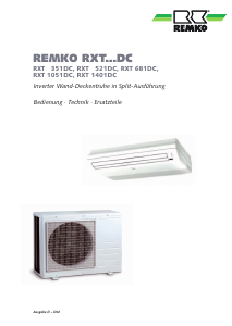 Bedienungsanleitung Remko RXT 1401 DC Klimagerät