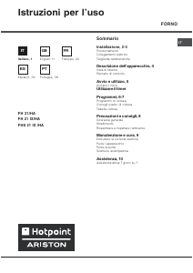 Manual Hotpoint FH 21 IX/HA Forno