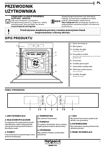 Instrukcja Hotpoint FI5 851 H IX HA Piekarnik