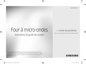 Mode d’emploi Samsung MC28H5013AK Micro-onde