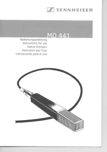 Handleiding Sennheiser MD 441-U Microfoon
