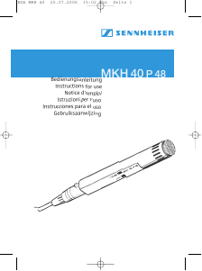 Manual de uso Sennheiser MKH 40-P48 Micrófono