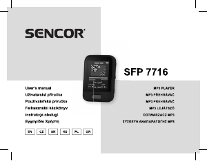 Instrukcja Sencor SFP 7716 BK Odtwarzacz Mp3