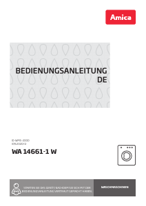 Bedienungsanleitung Amica WA 14661-1 W Waschmaschine