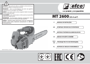 Instrukcja Efco MT 2600 Piła łańcuchowa