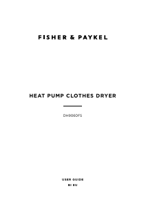 Manual Fisher and Paykel DH9060FS1 Dryer