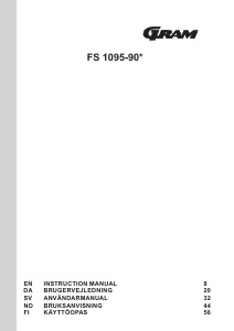 Brugsanvisning Gram FS 1095-90/1 Fryser