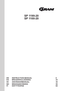 Handleiding Gram SP 1100-20 Vriezer