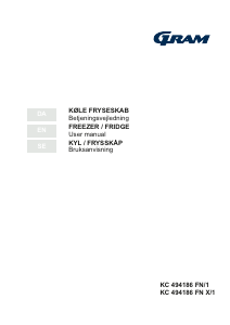 Bruksanvisning Gram KC 494186 FN X/1 Kyl-frys