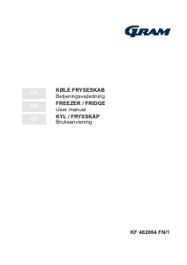 Bruksanvisning Gram KF 482064 FN/1 Kyl-frys