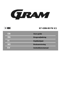 Bruksanvisning Gram KF 4386-90 FN X/1 Kyl-frys