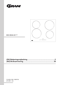 Brugsanvisning Gram KKI 6544-91 T Kogesektion