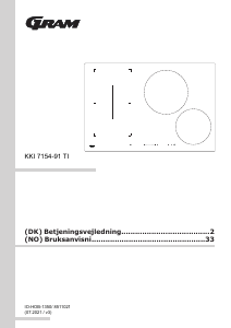 Bruksanvisning Gram KKI 7154-91 TI Kokeplate