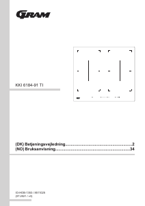 Brugsanvisning Gram KKI 6184-91 TI Kogesektion