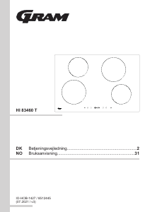 Brugsanvisning Gram HI 83460 T Kogesektion