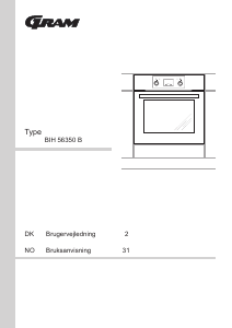 Bruksanvisning Gram BIH 56350 B Ovn