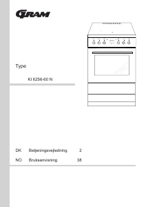 Brugsanvisning Gram KI 6256-60 N Komfur