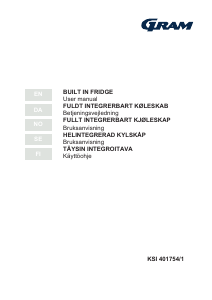 Brugsanvisning Gram KSI 401754/1 Køleskab