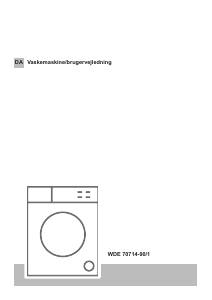 Brugsanvisning Gram WDE 70714-90/1 Vaskemaskine