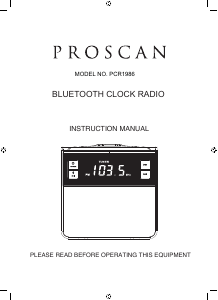 Mode d’emploi Proscan PCR1986 Radio-réveil