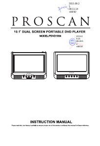 Handleiding Proscan PDVD1034 DVD speler