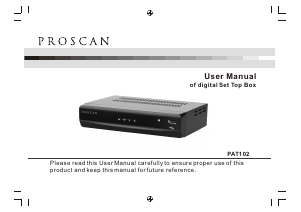 Manual Proscan PAT102 Digital Receiver