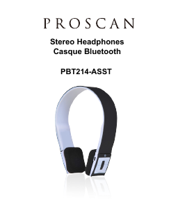 Manual Proscan PBT214-ASST Headphone