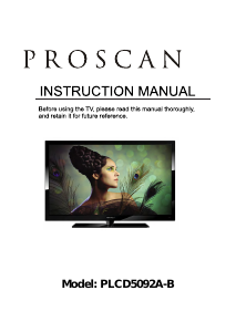Manual Proscan PLCD5092A-B LCD Television