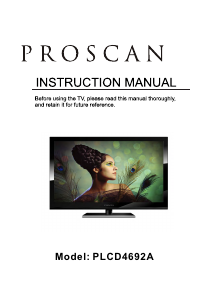 Manual Proscan PLCD4692A LCD Television