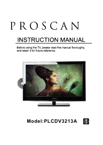 Manual Proscan PLCDV3213A LCD Television