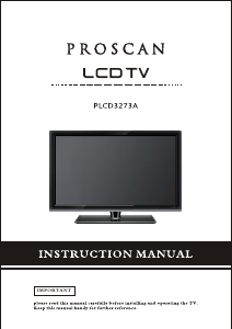 Handleiding Proscan PLCD3273A LCD televisie