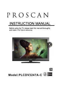 Manual Proscan PLCDV3247A-C LCD Television