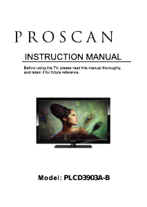 Manual Proscan PLCD3903A-B LCD Television