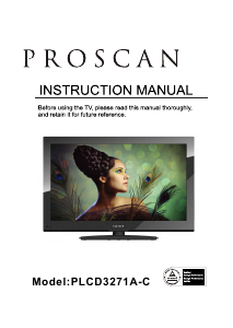 Handleiding Proscan PLCD3271A-C LCD televisie