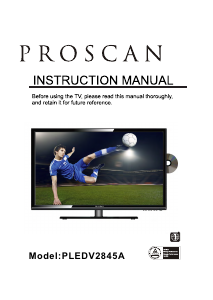 Handleiding Proscan PLEDV2845A LED televisie