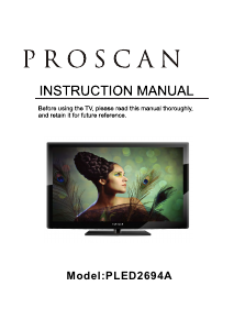 Handleiding Proscan PLED2694A LED televisie